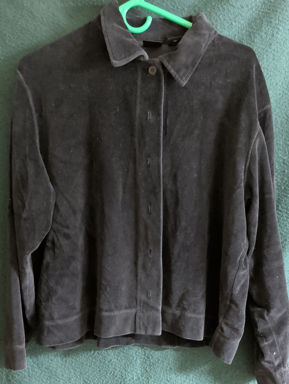 Erika Black Jean-Style Button Jacket
